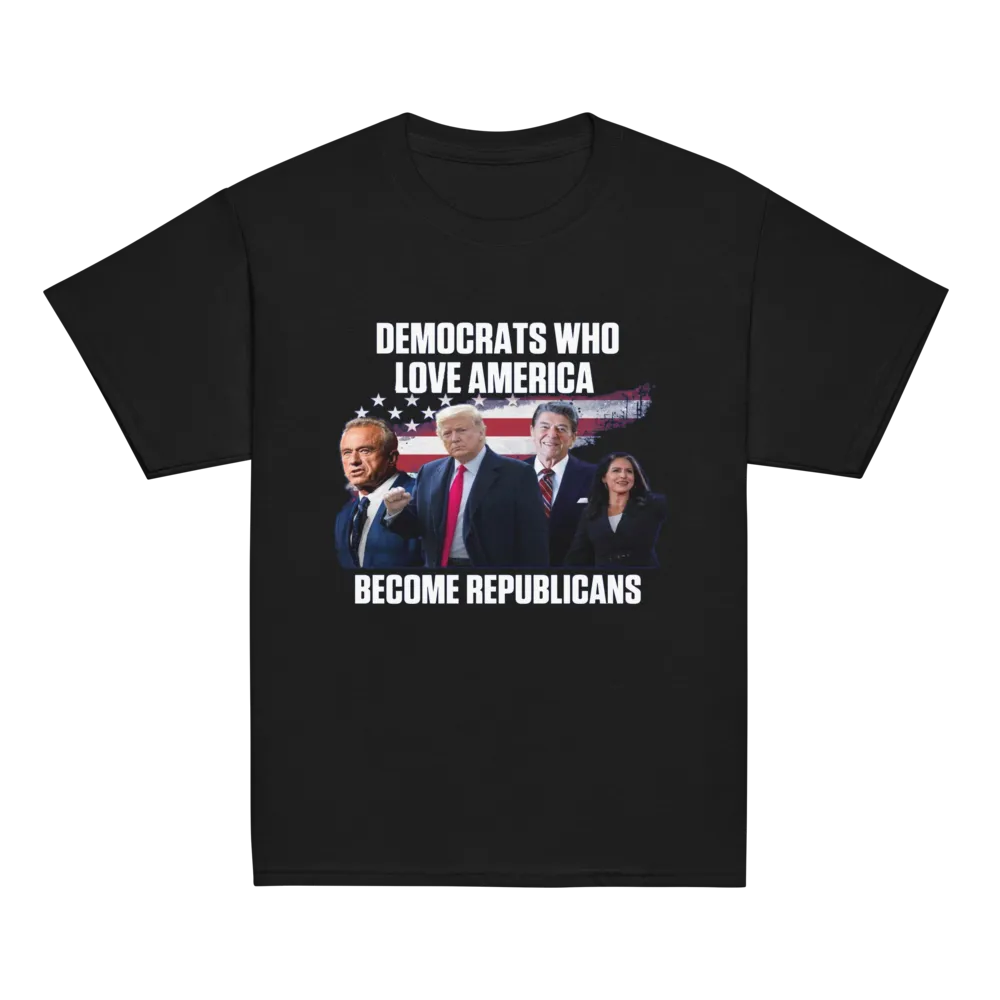 Democrats Who Love America on a Royal youth classic tee