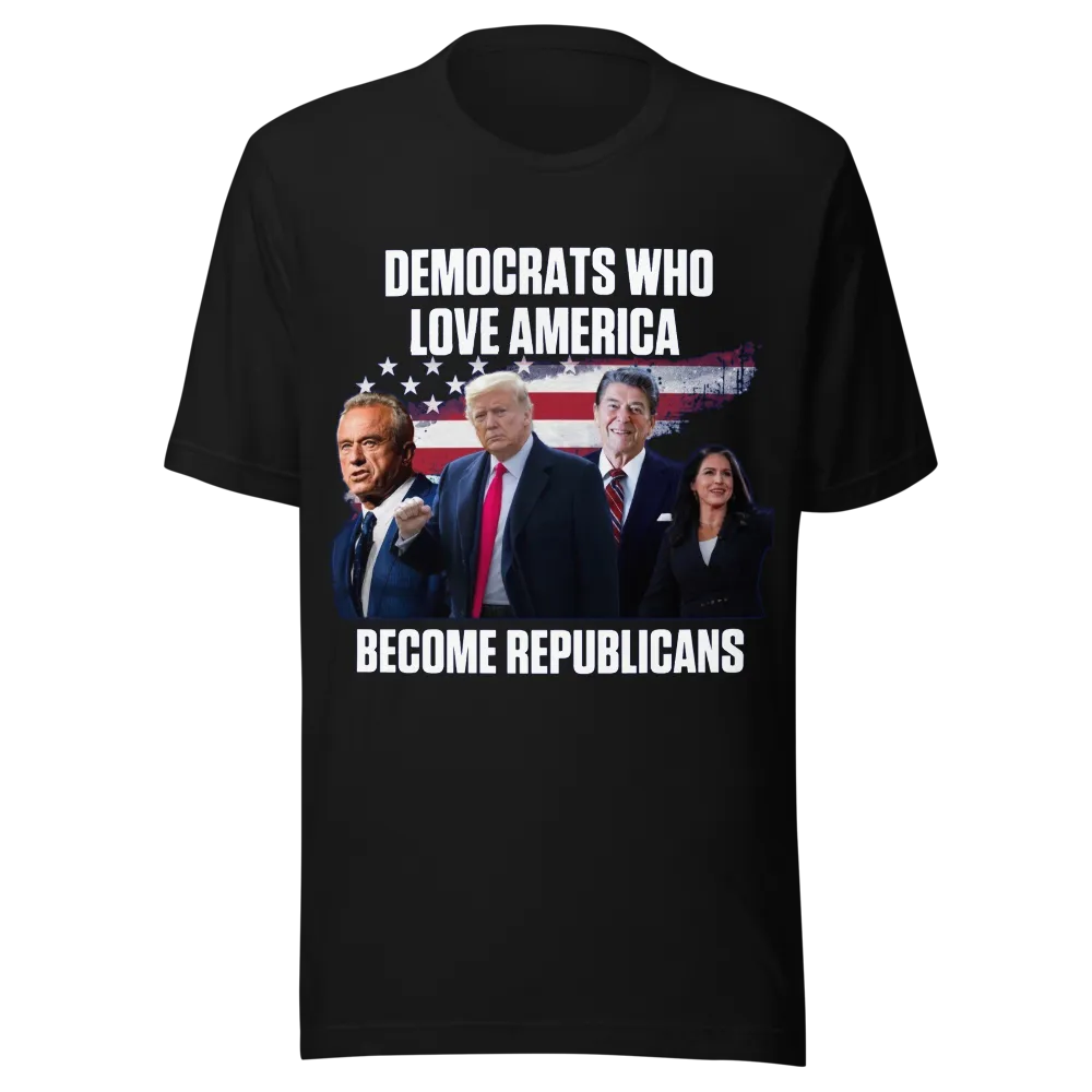 Democrats Who Love America on a Mauve unisex staple t-shirt