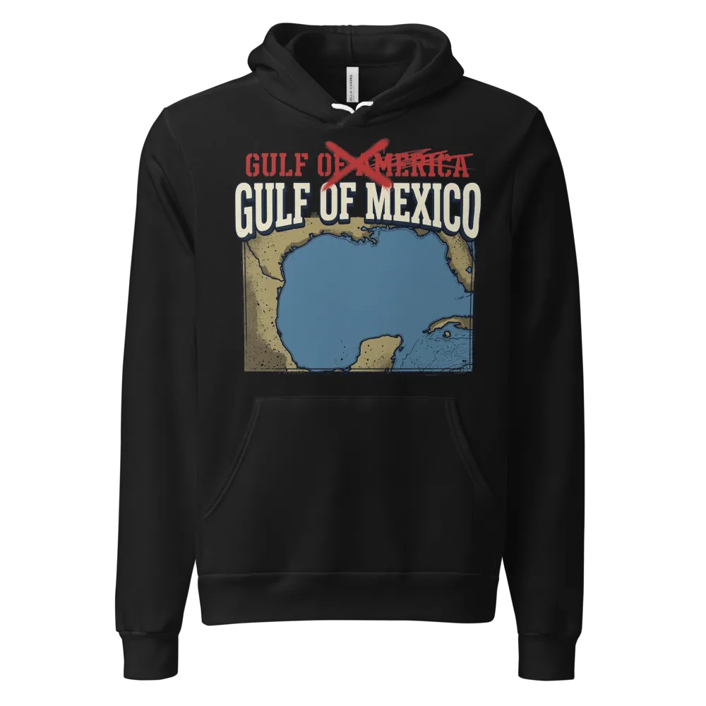 Gulf of Mexico on a Heather Forest unisex pullover hoodie