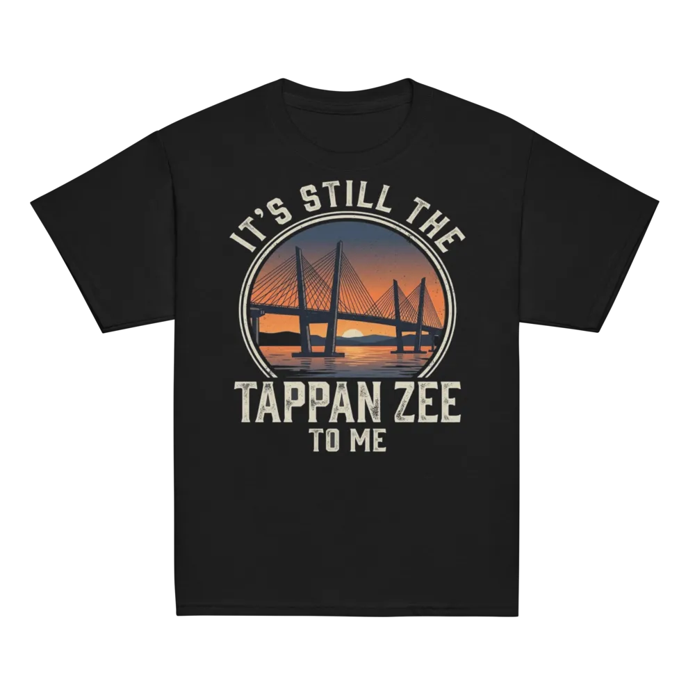 It's Still the Tappan Zee To Me on a Black youth classic tee