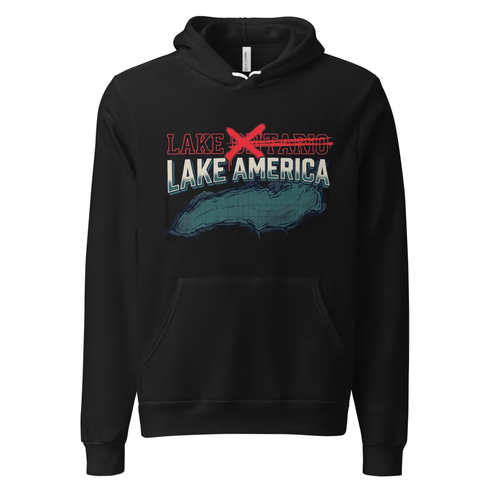 Lake America on a Heather Forest unisex pullover hoodie