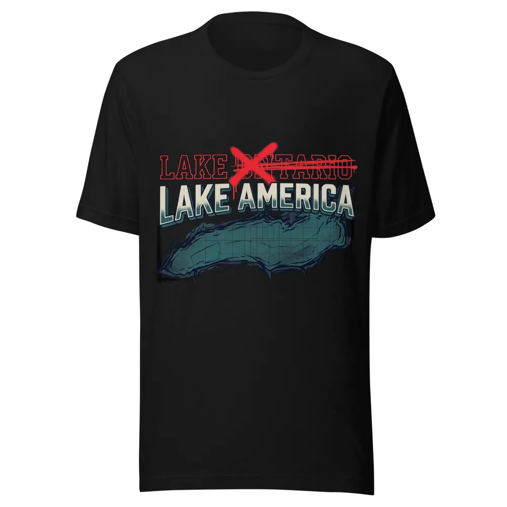 Lake America on a Heather Forest unisex staple t-shirt